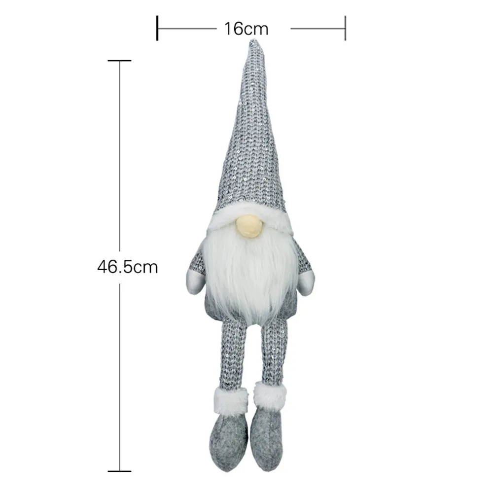 

Christmas Decorations Forest No Face Santa Old Man Long Beard Doll Christmas Children Gift Window Decoration Supplies