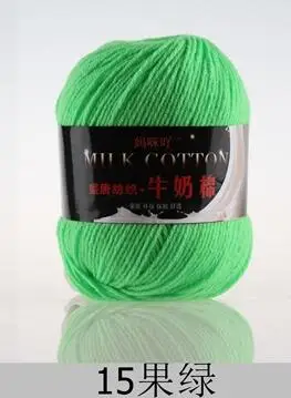 15 fruit green TPRPYN 10 шт = 500 г три нити детской пряжа молочного оттенка хлопок крючком нитки для ручного вязания шерстяная линия для маленьких детей BR115 - Цвет: 15 fruit green
