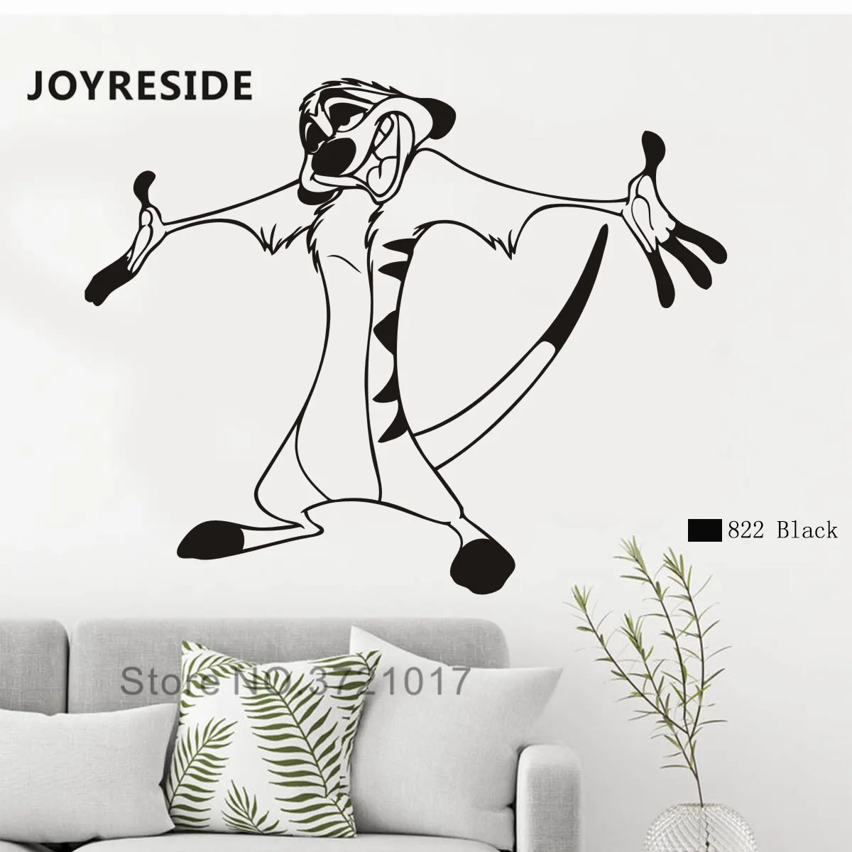 Настенные наклейки с персонажами из мультфильмов joyestee Lion King Виниловая наклейка