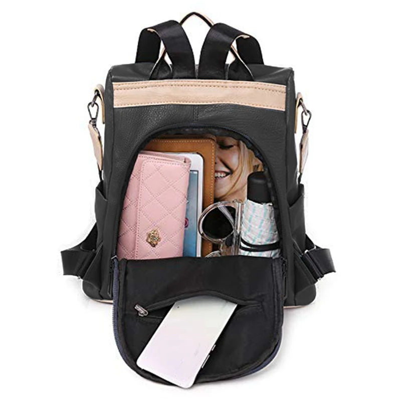 

NEW-Women's Anti-Theft Wallet Lightweight Leather Shoulder Handbag School