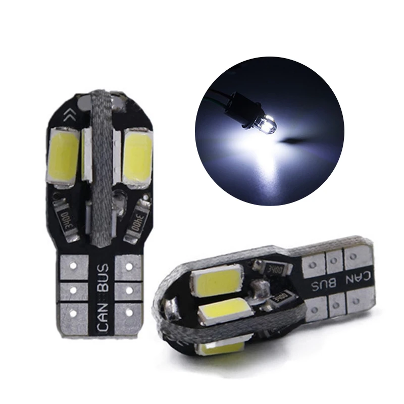 

1PC T10 LED Car Width Light Canbus 5730 8SMD12V Car LED Bulb Side Wedge Light White Light Car Signal Lamp Car Accessories