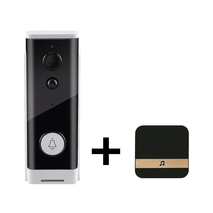 wifi doorbell Bundle Беспроводная камера Wi-Fi для дверного звонка для квартиры ИК-сигнализация беспроводная камера безопасности смарт IP видеосвязь wifi дверной телефон дверной Звонок - Цвет: wifi doorbell Bundle