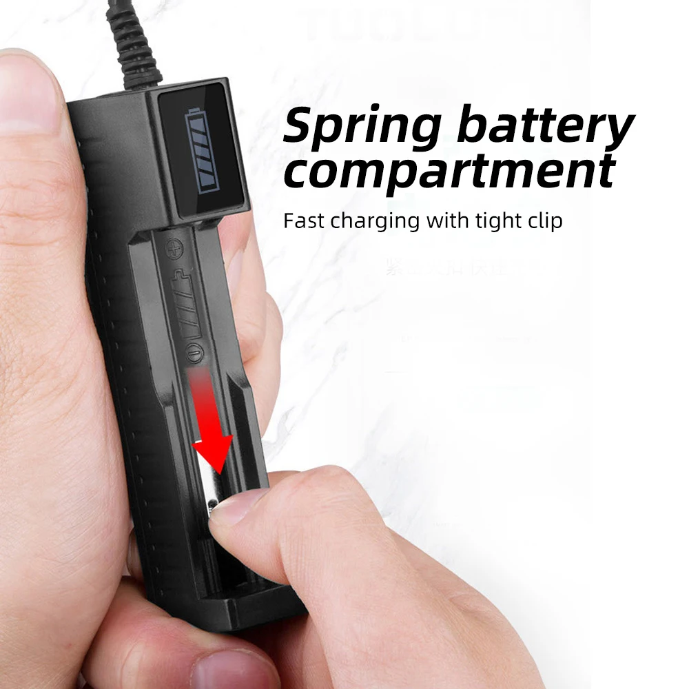 Универсальное зарядное устройство 18650 1 слот USB Li lon для 14500 10440 аккумуляторных батарей адаптер