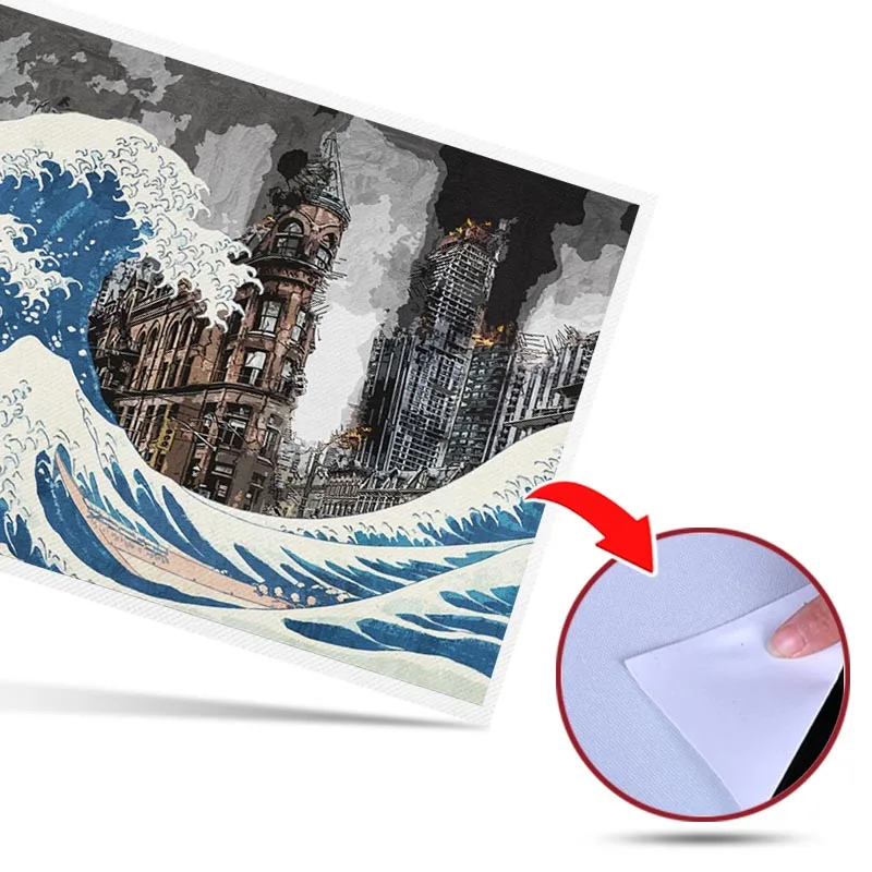 

City Wave Poster Decorative Picture Modern Wall Art Paintings Home Decor No Frame