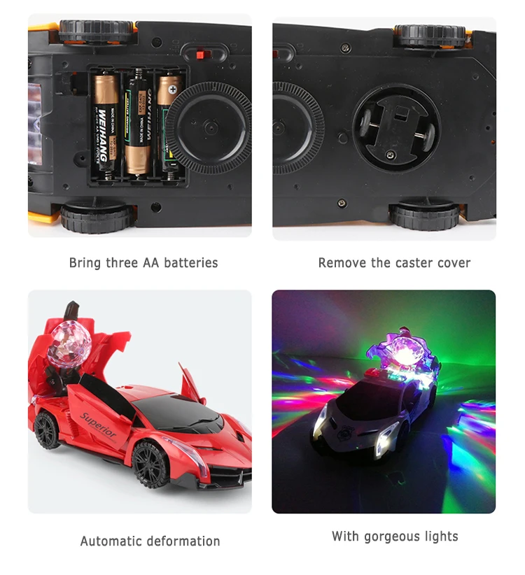 

McQueen Jackson Storm Mike Electric Projection Universal Rotating Toy Police Car Light Music Walking Deformation Toy