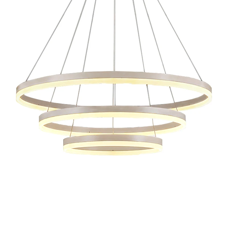 Современный минималистичный светодиодный круглый подвесной светильник для