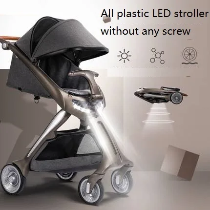 RNZ пластиковый светодиодный светильник детская коляска портативный с высоким