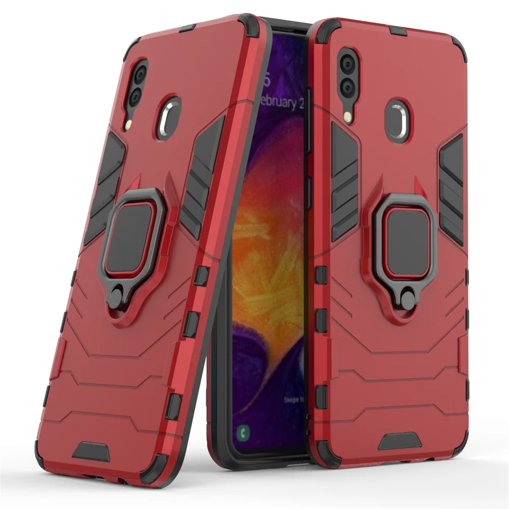 

Shockproof Armor Case For Samsung A30 Case A305 Finger Ring Holder Cover For Samsung Galaxy A30 Galaxy A30 A 30 SM-A305F A305F