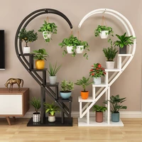 metal plant stand flower planter rack pot holder multi layer plant display shelf organizer heart shaped plant stands for outdoor