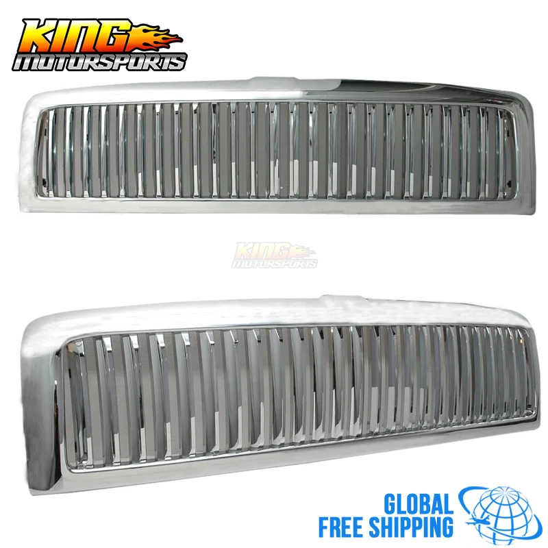 Подходит для 94 02 Dodge Ram 1500 2500 3500 Вертикальная передняя решетка хромированная