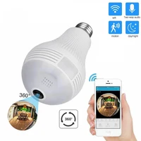 360 degree led light 960p wireless panoramic smart home security wifi cctv e27 fisheye bulb lamp ip remote camera two ways audio