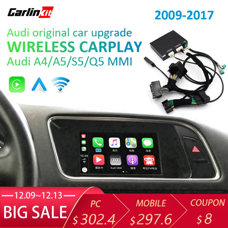 CarLinkit CarPlay Android авто беспроводной декодер для Audi A4 A5 Q5 MMI экран обратного изображения комплект модернизации