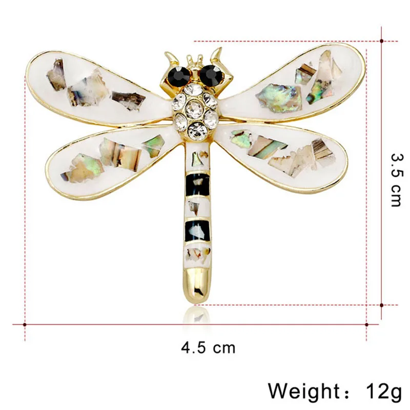 

Color Glaze High-grade Shell Material Insect Dragonfly Brooches Women Men Brooch Dress Jewelry