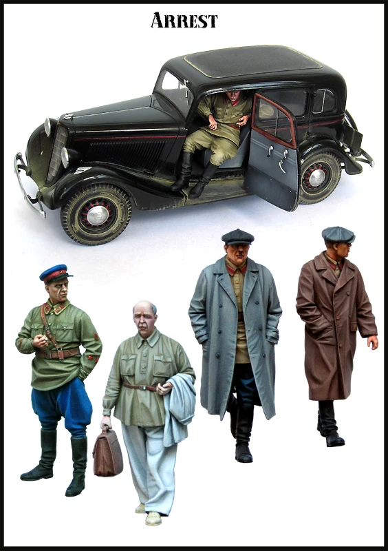resin figure 1/35 scale model kits unpainted miniatures big set (5 figures) b7 | Игрушки и хобби