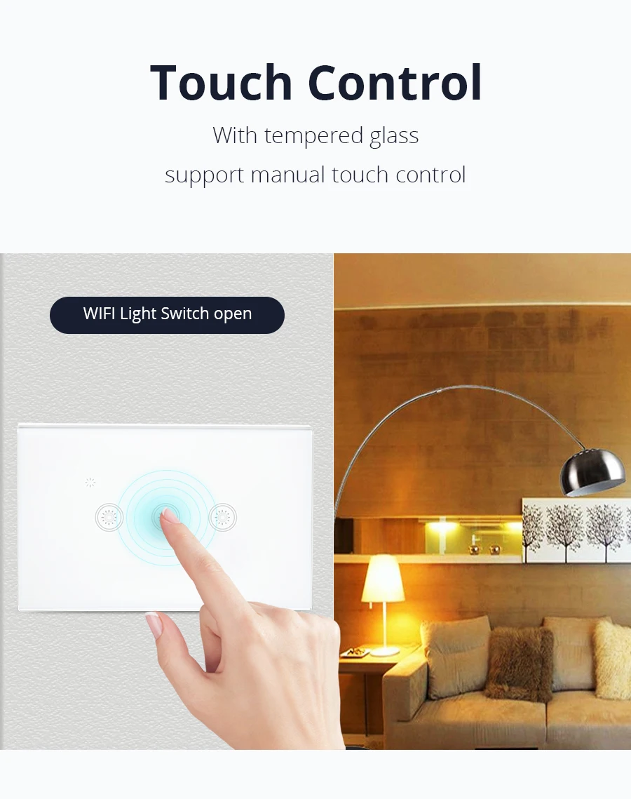 Boazsmart US AU настенный Wi-Fi адаптер работает с Alexa Google Home Голосовое управление