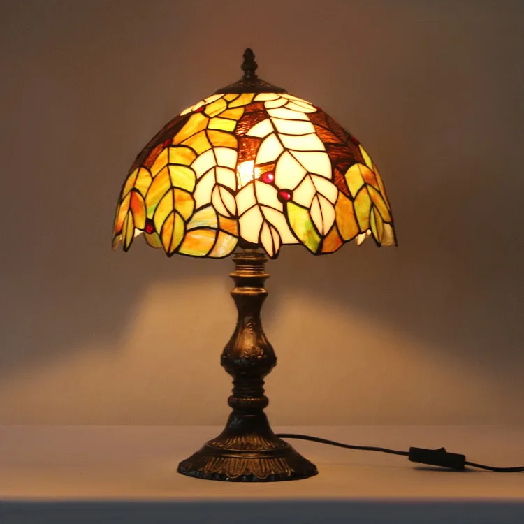 Настольная лампа Tiffany витражное стекло европейский стиль барокко классика для гостиной E27 110 240 В|Настольные
