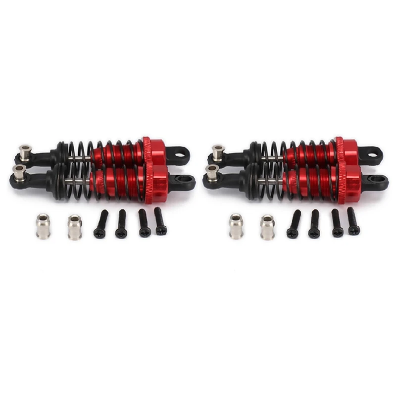 

4 Pcs Oil Adjustable 65Mm Shock Absorber Damper for Rc Car 1/18 WLtoys A959 A969 A979 Hpi Hsp Traxxas Losi Tamiya,Red