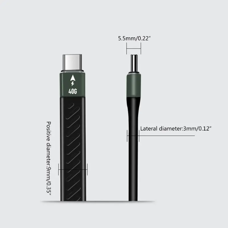 PD 60W Thunderbolt 3 кабель Сертифицированный 40 Гбит/с Тип C к USB быстрый для MacbookPro Quick Charge