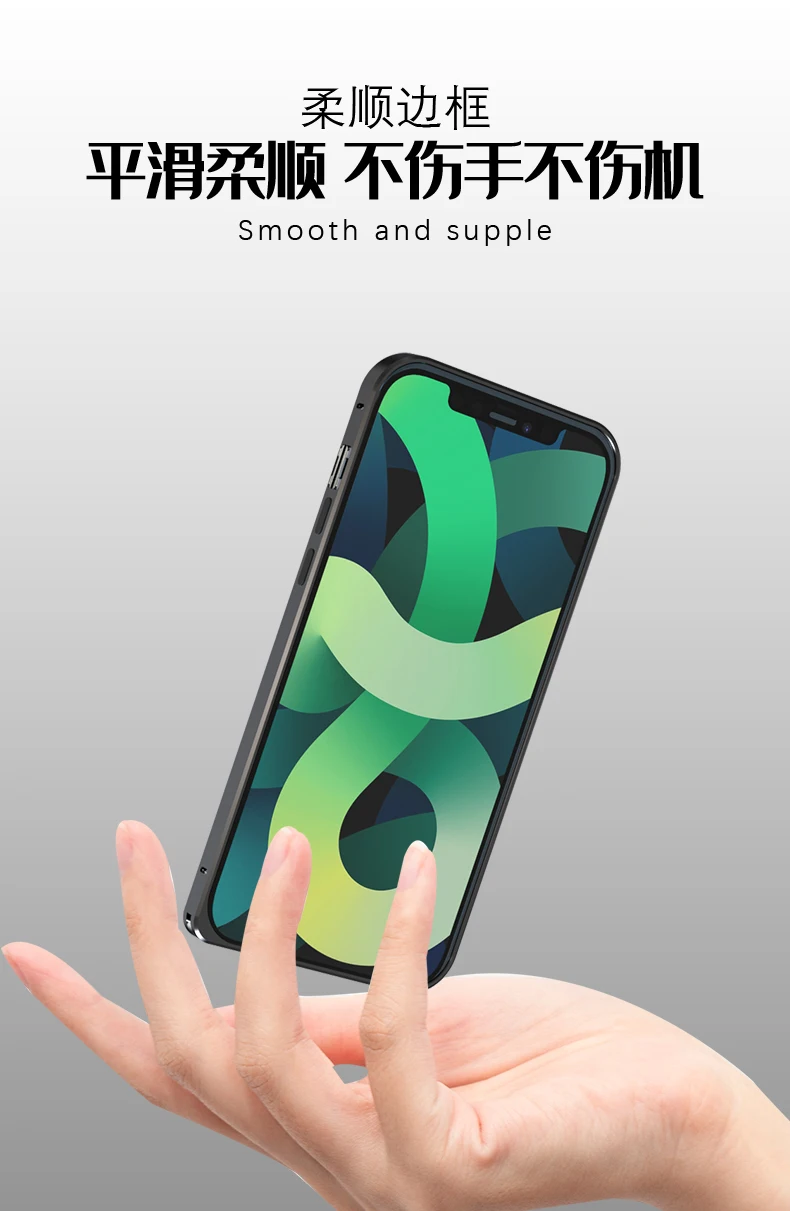 

Shockproof Bumper Case For iPhone 11 12 Pro Max Luxury Lens Protection Aluminum Edge Full Protection Metal Frame Phone Cover