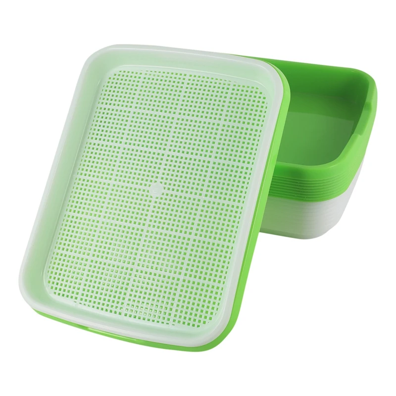 10 комплектов двухслойный поднос для прорастания семян | Дом и сад