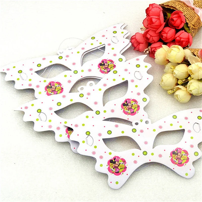 Disney 10pcs/lot Minnie Mouse Eye Cover Face Masks Party Decoration Supplies Baby Shower Children Birthday Favors | Дом и сад