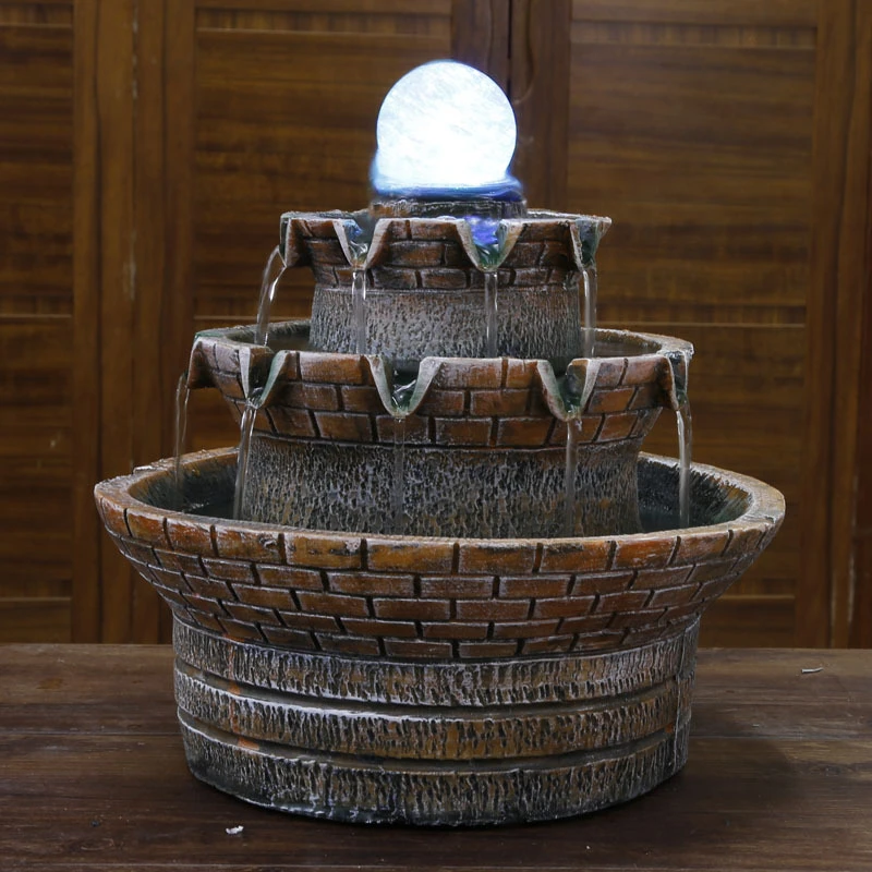 Декоративный фонтан для сада и дома аксессуары DIY настольные фигурки FengShui