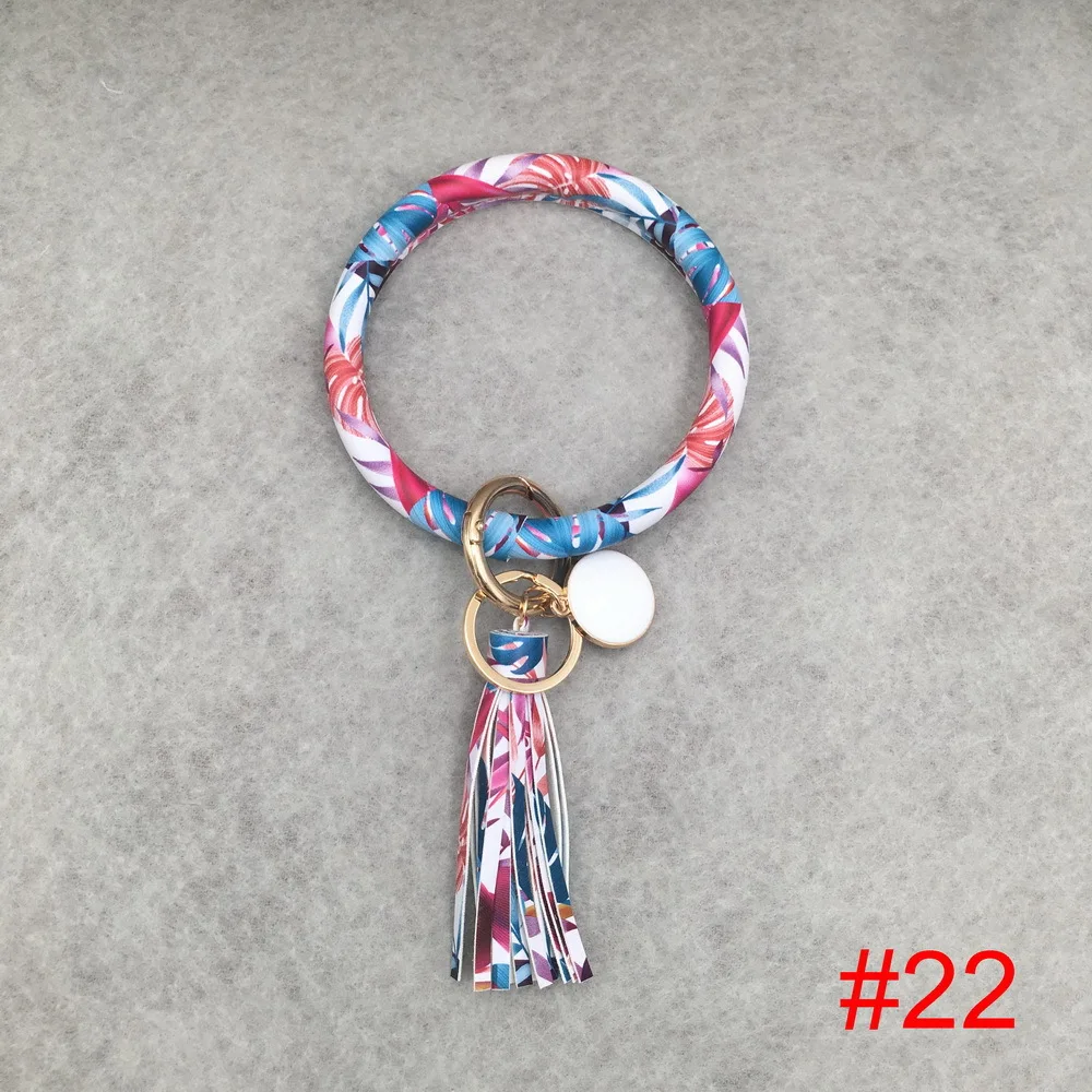 style22 Женский брелок для девочек, браслет, круглая капля, масло, кисточка, кулон, браслет и браслет, брелок, ремешок на запястье, 32 цвета - Цвет: style22
