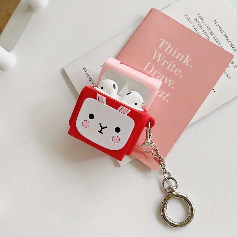 Чехол для AirPods с милым 3D рисунком авокадо, чехол для наушников Apple Airpods 2, силиконовый чехол для наушников Air pods, ремешок для наушников