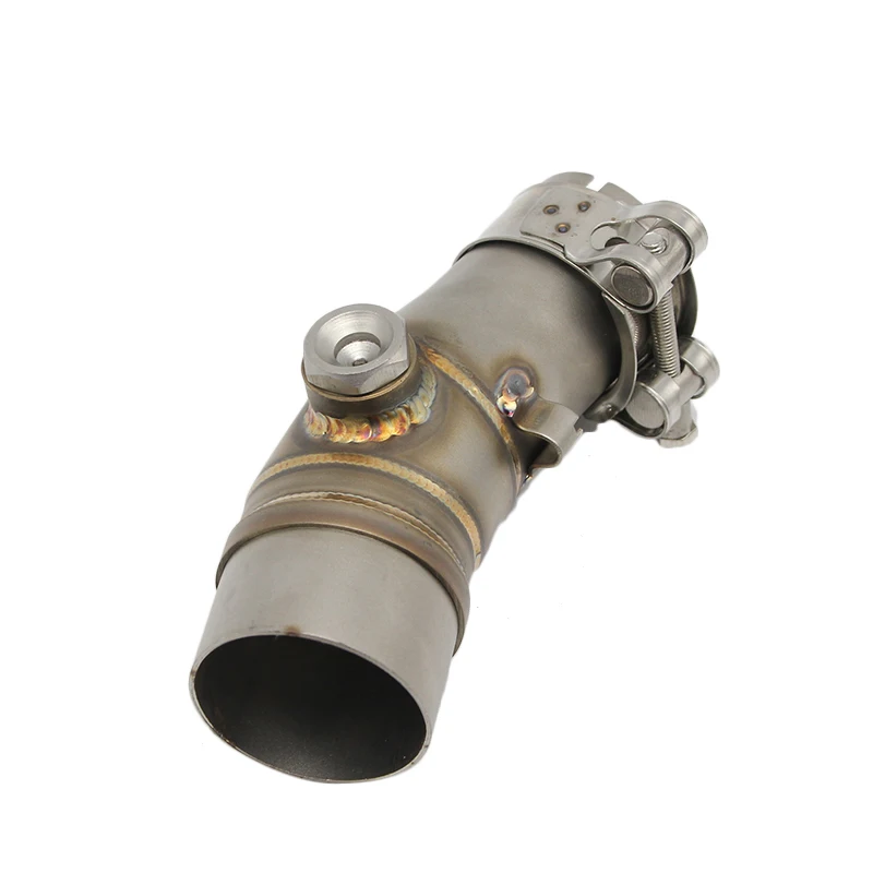 

Alconstar 50.8mm Motorcycle Stainless Steel Exhaust Middle Pipe Link Pipe With Clamp For Kawasaki ER-6N Without Exhaust