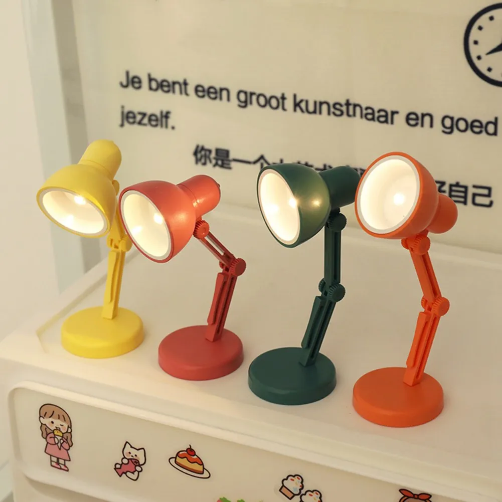 

Mini Table Lamp Adjustable Cute DIY Night Light Student Reading Lamp Desktop Warm Light Eye Protection Table Lamp