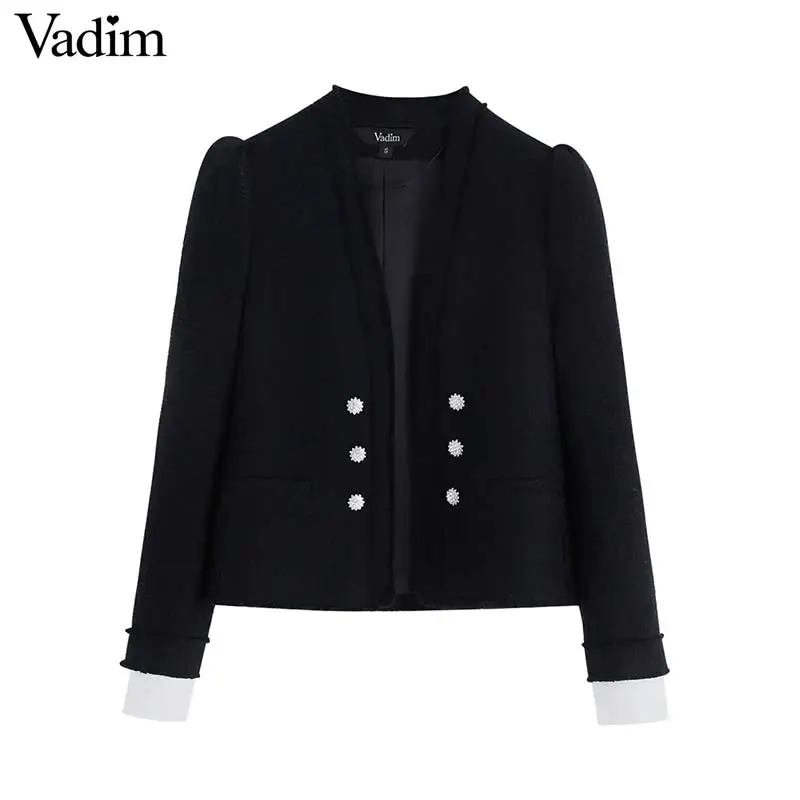 Женское элегантное платье vadim твидовая куртка с открытыми швами стиль v образный