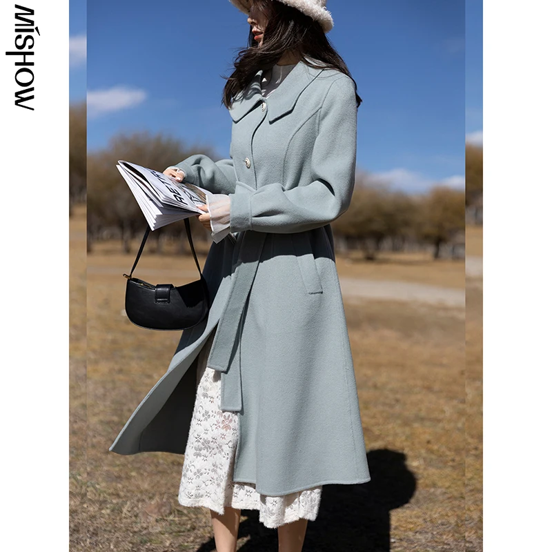 

MISHOW 100% Wool Coats 2021 Winter Blend Coats For Women MXA45W0240
