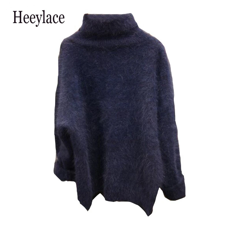 

2020 Autumn New Ladies High Neck Pullover Sweater Casual Long-sleeved Solid Color Loose Knit Sweaters Women