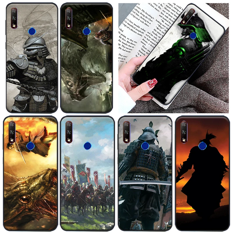 

Hand Painted Japanese Swordsman Phone Case For Huawei Honor 9 V9 9X 10 V10 10i 10 Lite 8X 8C 7X Back Cover Funda Carcasa Coque