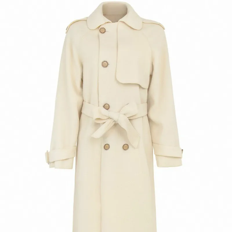 Зимнее Новое Однотонное шерстяное пальто в стиле ретро Европейский и