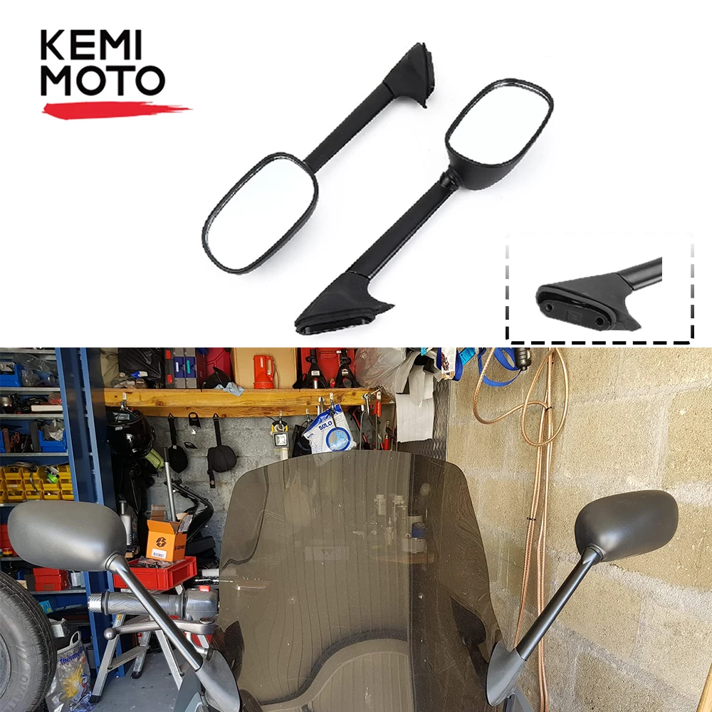 KEMiMOTO боковые зеркала заднего вида для Yamaha T-MAX 500 XP 500 2008 2009 2010 2011 2012 T-MAX500 TMAX 500 XP500 зеркала с длинными
