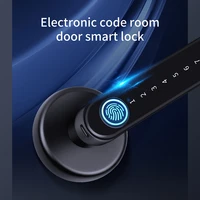 2022 electric lock super security fingerprint door lock smart keyless entry biometric keypad password lever handle lock app