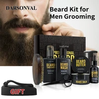 8 pcs beard growth kit hair growth enhancer thicker oil essentital oil facial beard care set nourishing beard best gift for man