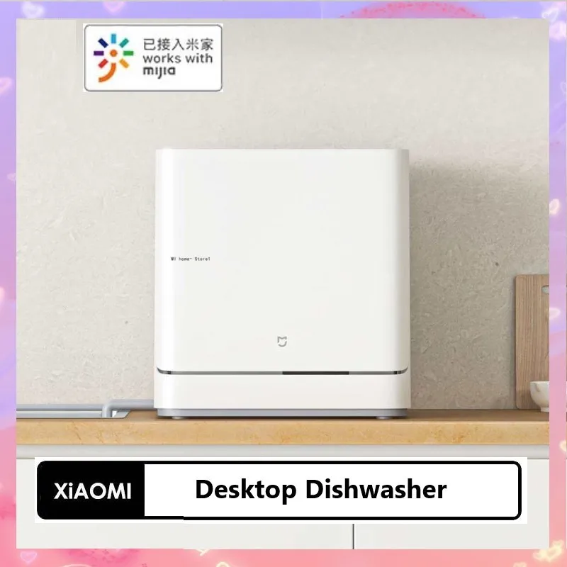

Xiaomi настольная посудомоечная машина для кухни ультразвуковая стерилизация Очиститель 4 набор посуды моющаяся работа с приложением Mi Home
