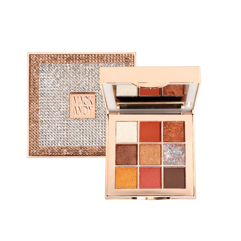 

Dazzling STAR DIAMOND Mirror Lamp Eye Shadow Beauty Light Nine Color Eyeshadow Compact