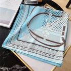 2021 Модный женский Шелковый шейный шарф с принтом маленькие аксессуары для волос галстук фуляр Дамская повязка на голову ручной платок офисные женские шарфы