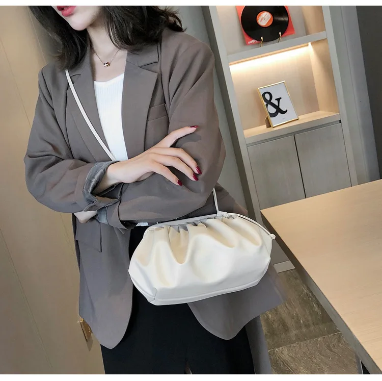 BXX Sac/ модные осенне-зимние роскошные женские сумки дизайнерские облака пакет сплошной цвет Джокер сумка через плечо ZE947