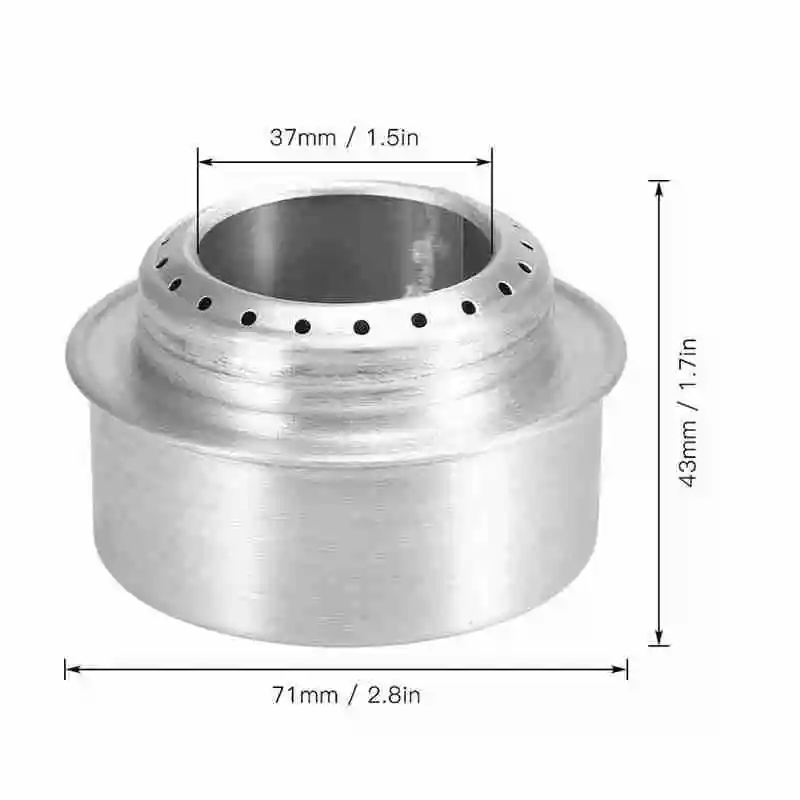 

Mini Portable Camping Alcohol Burner Aluminum Outdoor Hiking Backpacking Stove