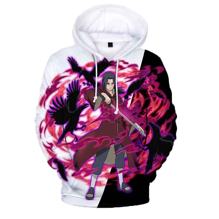 2021 Новые Аниме Sasuke/толстовки Какаси Учиха Мадара 3D мужские/женские Толстовка с
