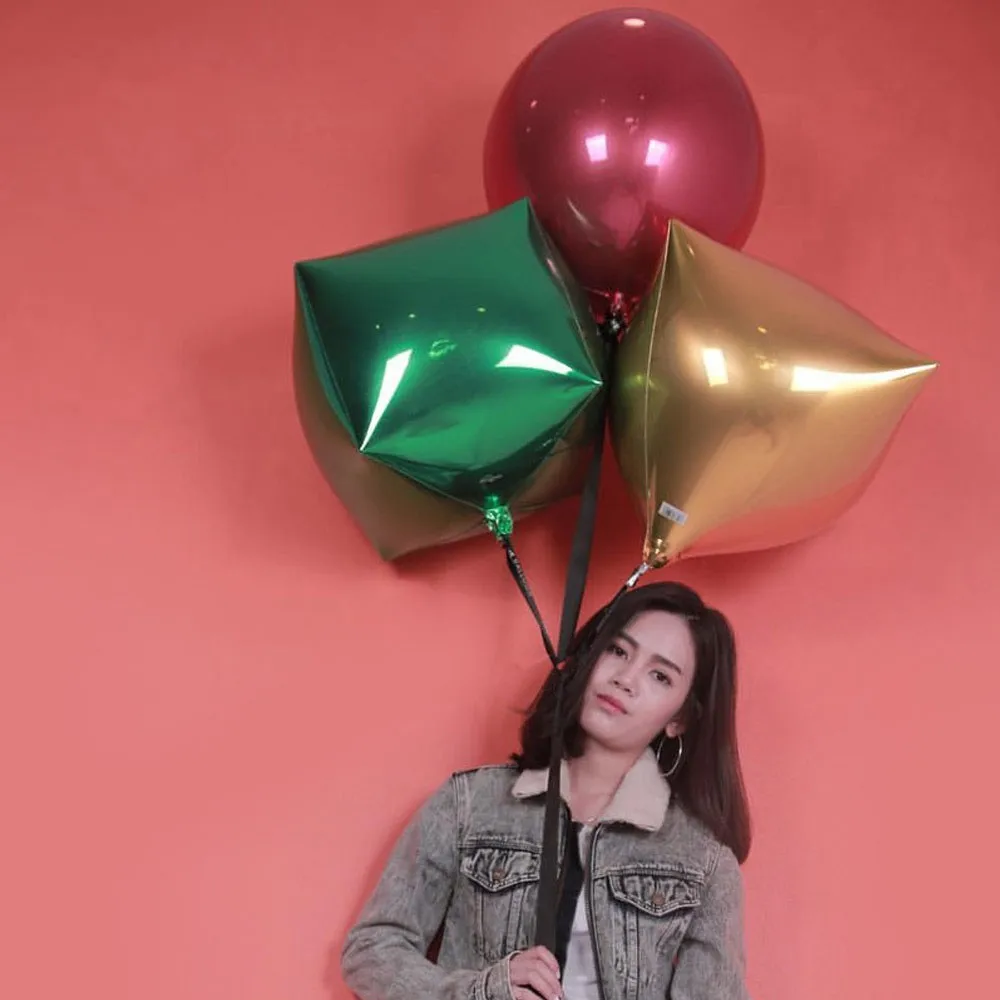 20 шт./компл. 24 дюймов 4D Алмазный квадратный зеркальный шар из алюминиевой фольги