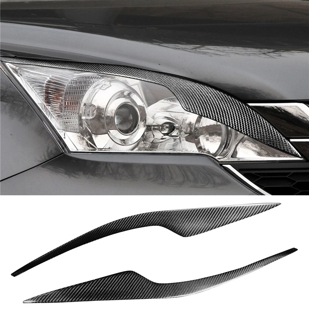 

Передние фары и веко из настоящего углеродного волокна, декоративная накладка для бровей для Honda CRV CR-V 2007-2011, автомобильные аксессуары
