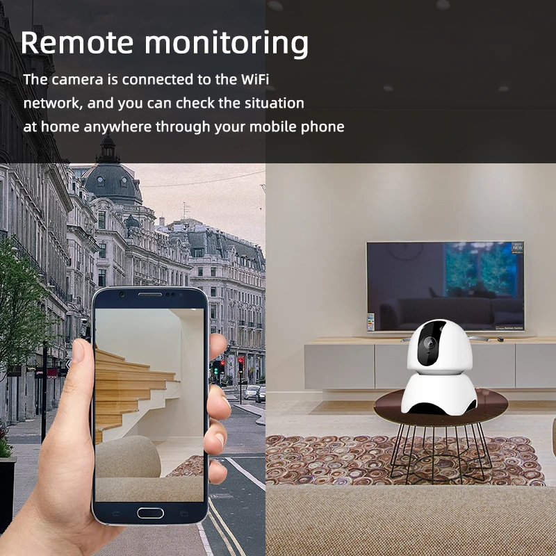 

smart ai security camera wifi camera home webcam monitor dog camera Shake head Rotating burglar alarm