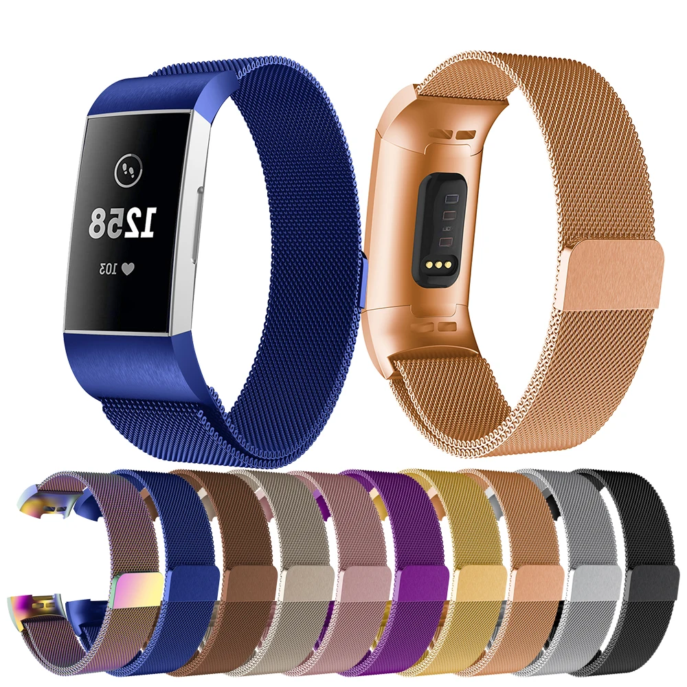 Ремешок для Fitbit Charge 4 Миланский ремешок модные часы женский браслет классический