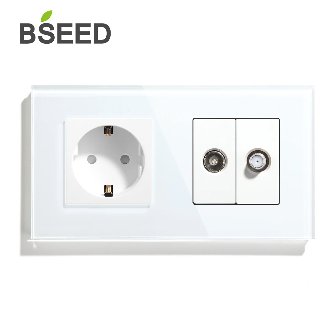 BSEED спутниковое телевидение настенная розетка с ЕС Стандартный электрические