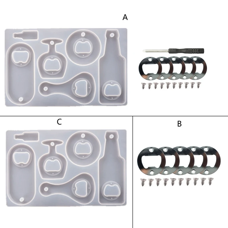 

2022 New Silicone Resin Mold Bottle Opener Mould Large Beauty Tray Molds for DIY Jewelry Holder Home Decoration